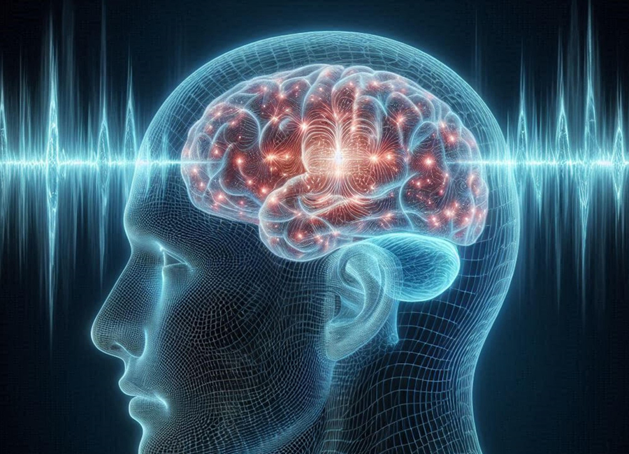digital art of energy moving through a brain